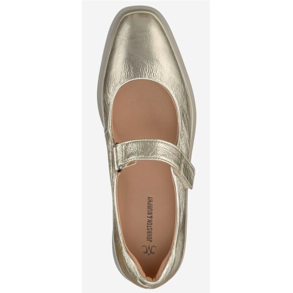 Johnston & Murphy Women's Gold Metallic Sheepskin Gracelyn Mary Jane Size 6M - Picture 2 of 11